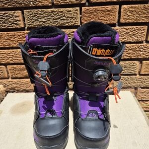 Thirty-Two Double Binary Boa Black Purple Snowboard Boots Women's 7.5